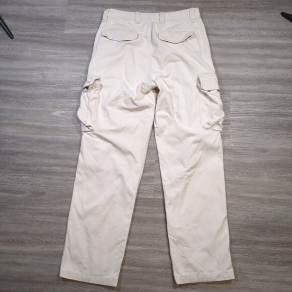 Polo Jeans Co Ralph Lauren Men's 32x32 White Cargo Pants 67th Reg Military Y2K - Picture 9 of 15